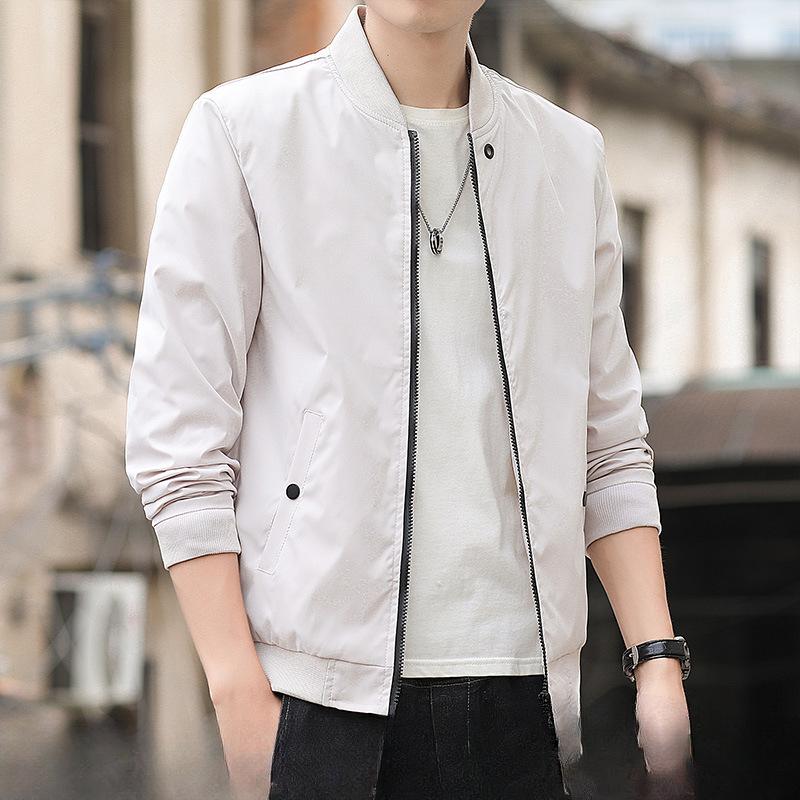 Spring Korean Version of Fashion Trend Handsome Casual Jacket Men's Baseball Collar Men's Clothes