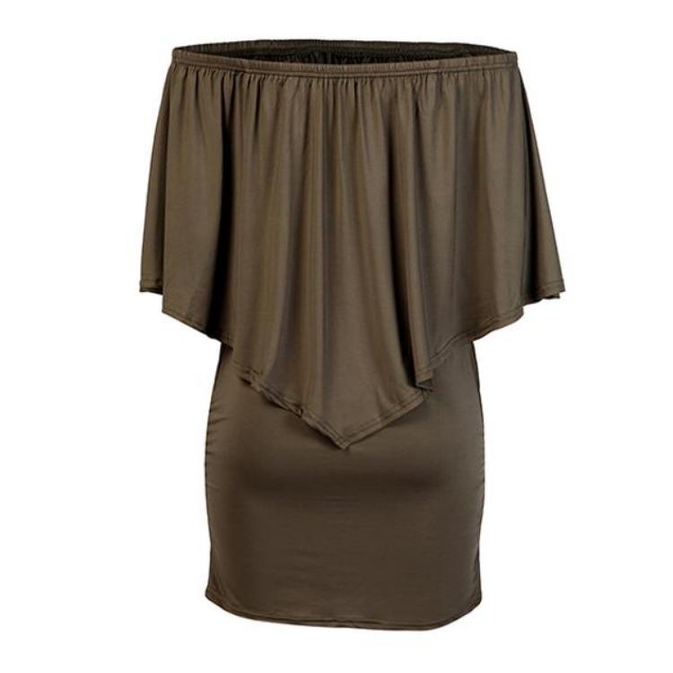 Летнее женское платье с открытыми плечами, свободного кроя, с короткими рукавами, кисточками, облегающая бедра короткая юбка