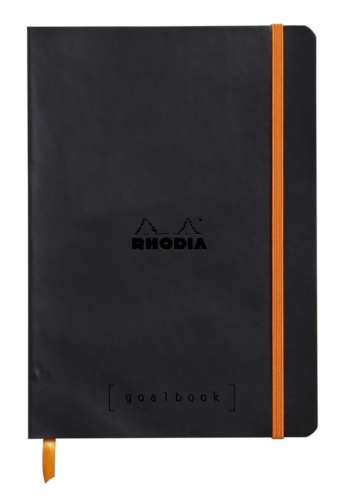 Rhodia Rhodiarama Goal 240 Dotted Italian Leather CF117742 Book, A5, Pages, Grid, Cover, Black,