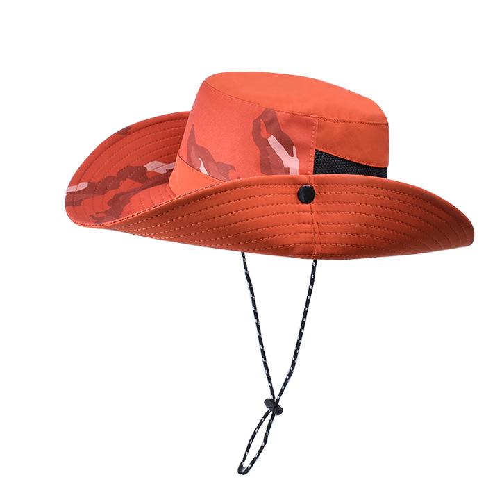 9243 new summer camouflage sunscreen hat outdoor mountaineering fishing sun hat men's big-brimmed bucket hat