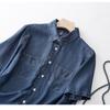 Summer Denim Shirt Short Sleeved Loose Top Tencel Shirt Blouses & Shirts