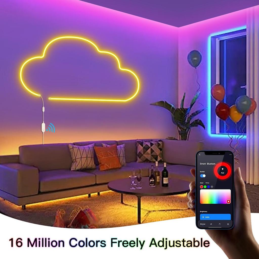 Zigbee 3,0 неоновая RGB светодиодная лента USB 5 В лента с регулируемой яркостью работает с Tuya Smart Gateway Hue Bridge SmartThings Alexa Google
