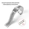No-Logo Stainless Steel Quick-Release Watch Band, Five-Link, Fits SKX009 Series, Sizes 18/19/20/21/22mm