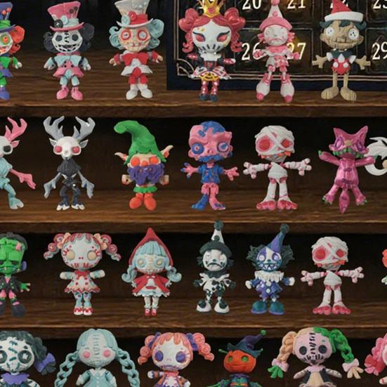 31 Nights of Fright Halloween Countdown Calendar 31/15/7 Days Advent Calendar with Collectible Horror Figures Scary Dolls for Home Decor