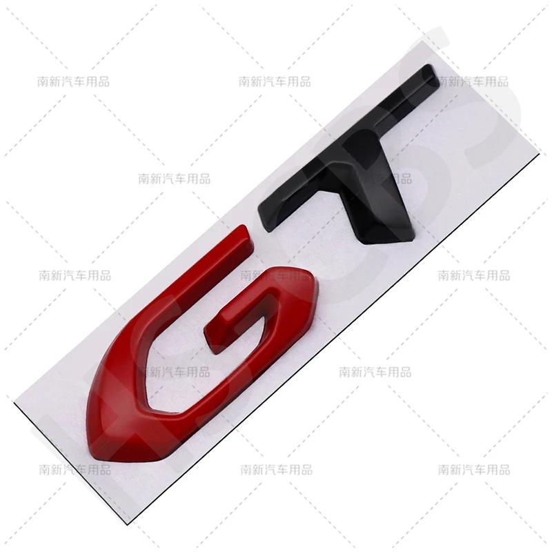 Metal Chrome Logo GT Emblem Car Rear Trunk Badge For Peugeot GT RCZ 307 308 508 3008 5008 4008 2008 107 GT Stickers Accessories R6