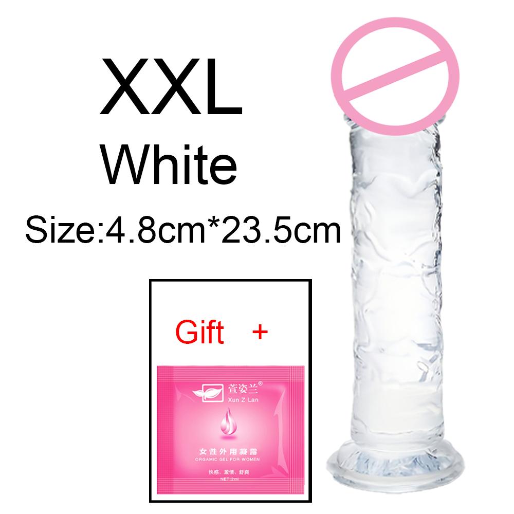 New  Female Penis Masturbation 6 Sizes Dildos Erotic Jelly Dildo Artificial Penis  Suction Cup Dick Erotic Anal Gode Sex Toy