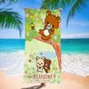 Япония Милый Мультяшный R-ilakkuma Пляжное Полотенце Цветные Банные Полотенца Для Девочки Микрофибра Быстросохнущие Индивидуальные Без Песка Пляж Йога Спортзал