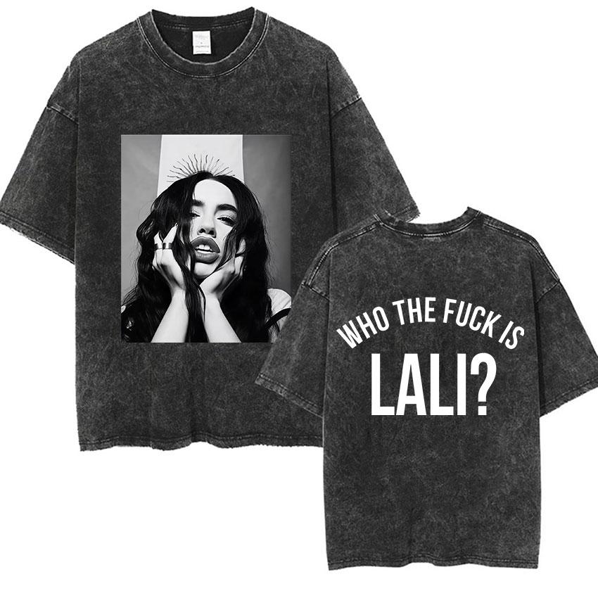 Lali Esposito Estadio Velez Tour  Vintage Washed T Shirts Men Womens Casual Fashion Oversized Tshirt Fans Gift Streetwear