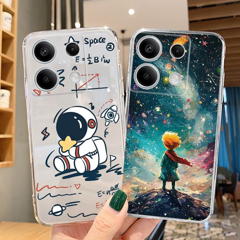 Чехол Cosmic Planet для iPhone Samsung A55 M34 S24 Xiaomi Redmi 13 Pro 14C Huawei Honor 200, противоударный бампер для телефона TPU, устойчивый к царапинам, прозрачная задняя крышка