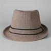 In The Elderly British Style Men'S Top Hat Spring And Autumn Old Man Gentleman Hat Dad Woolen Thousand Bird Grid Jazz Hat Winter