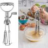Egg Beater Set Manual Rotary Mixer with Silicone Brush Spatula