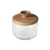 ChaBatree Glass Storage Container HIS Sprout Jar S Size Acacia Wooden Lid Packing Included 0.35L