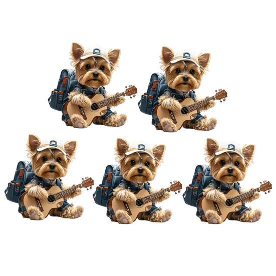 Yorkie Car Vent Clip Cute Dog Air Freshener Automobile Pendant with Fragrance Pad Gift for Dog Lovers Guitar Enthusiasts