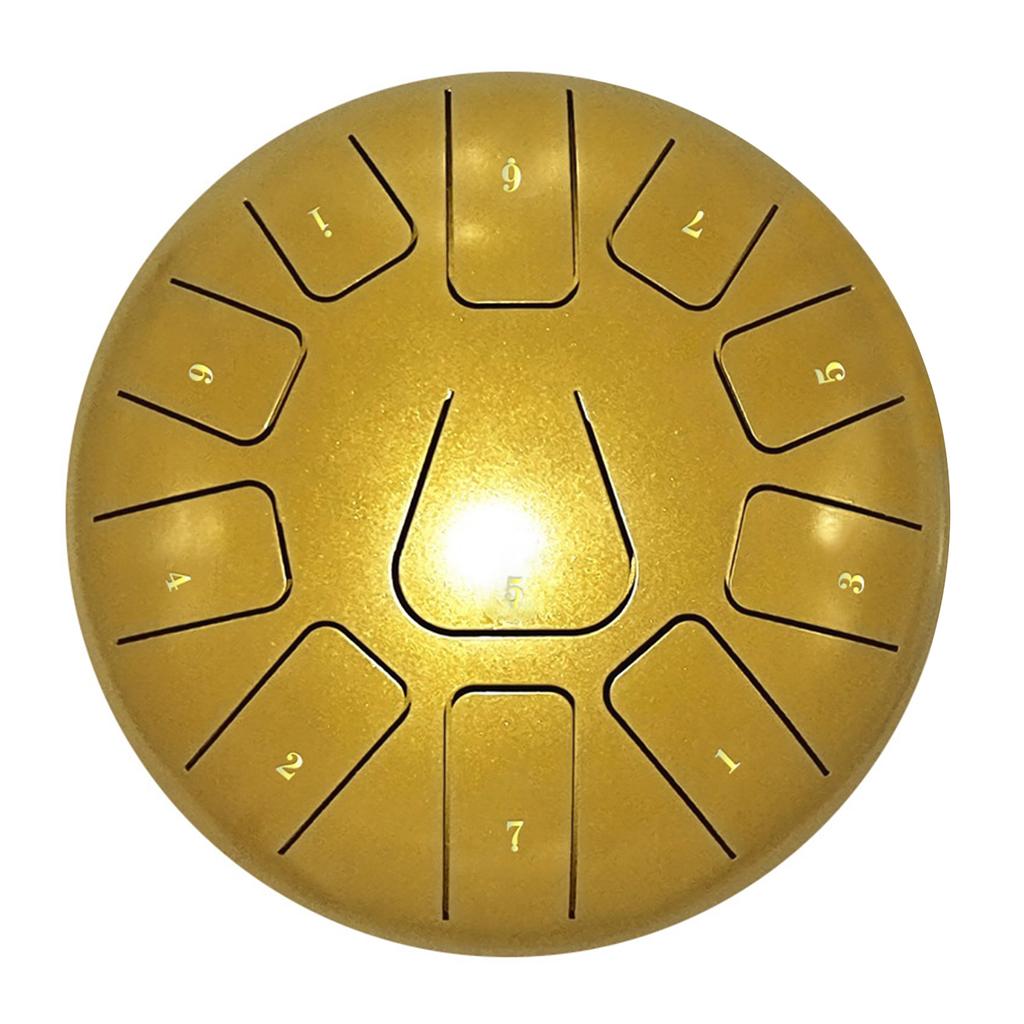 8-дюймовый стальной барабан для языка, 11 нот, хэндпан-барабан с барабанным молотком, перкуссия для ударных инструментов