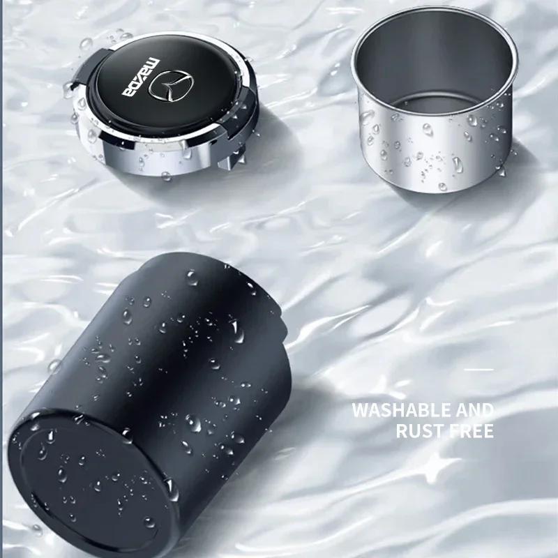 Подходит для Mazda 3 bk bl bj 323 Axela Atenza CX-3 CX-4 CX5 CX-9 многофункциональная автомобильная пепельница с открывающейся крышкой на одну кнопку, детали интерьера