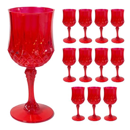 Yousheng 12 шт. бокалы для вина Cordial Goblet Glasses 220 мл многоразовые пластиковые коктейльные бокалы для свадеб вечеринок