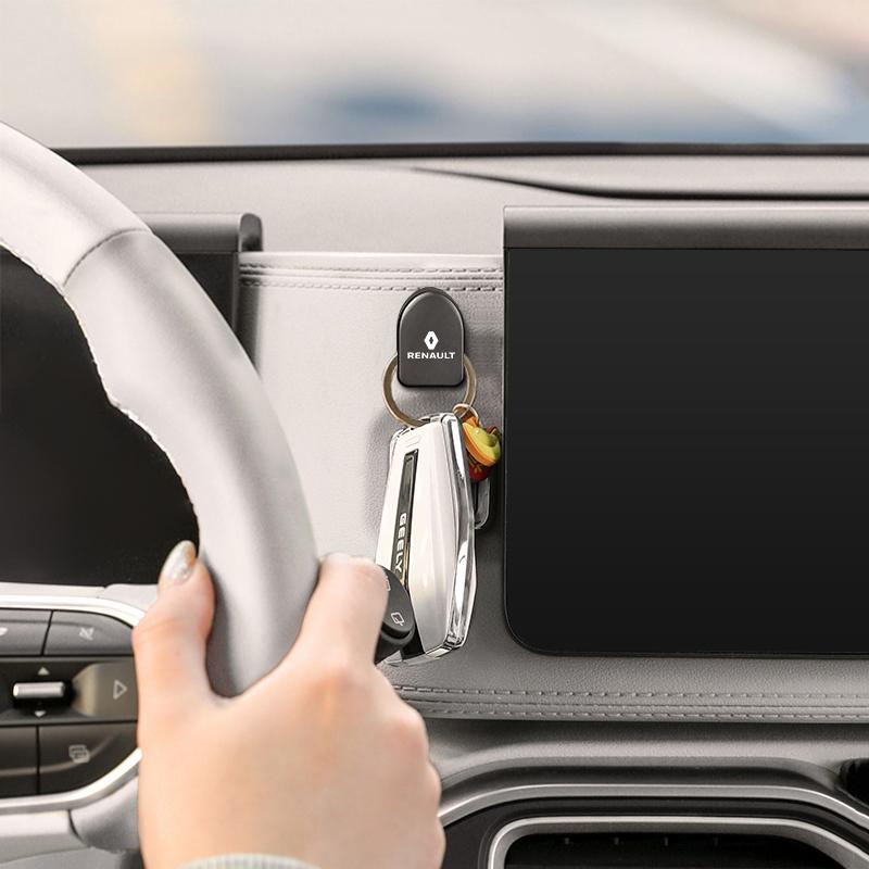 Car Hooks Mini Storage Hook Metal Laser Logo Hook For Renault Clio Sandero Captur Megane R5 4 E-tech Scenic Austral Rafale QM6 S111