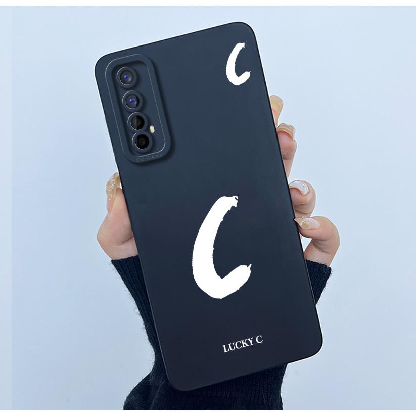 Для Realme 7 RMX2155 7 Pro RMX2170 Чехол Счастливой Начальной Буквой Мягкий Силиконовый Матовый Чехол для Телефона для Realme7 RMX2151 корпус