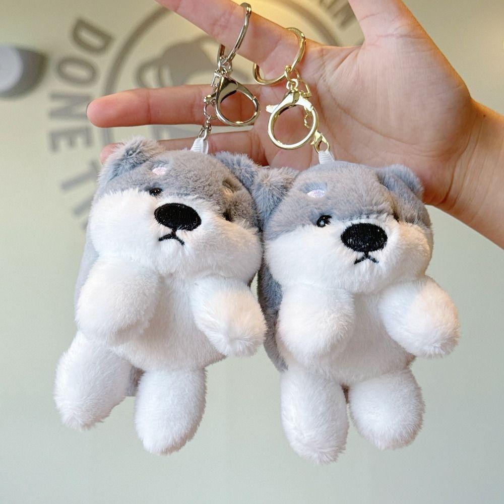 Stuffed Dog Plush Doll Toys Keychain Kawaii Lovely Bag Pendant  Birthday Gift