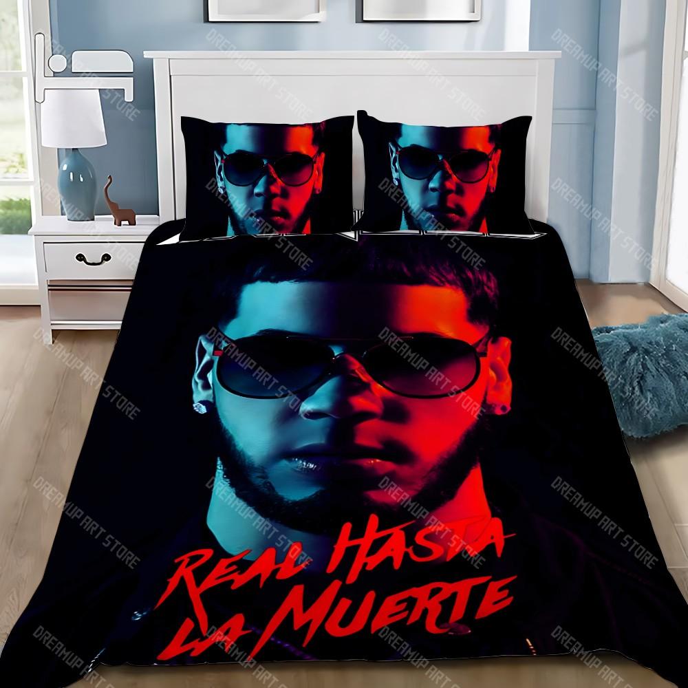 A-Anuel Hasta La Muertes Duvet Pillowcase Bedding Set Adult Boy Girl Bedroom Decoration Children Gift Single Double Large Size