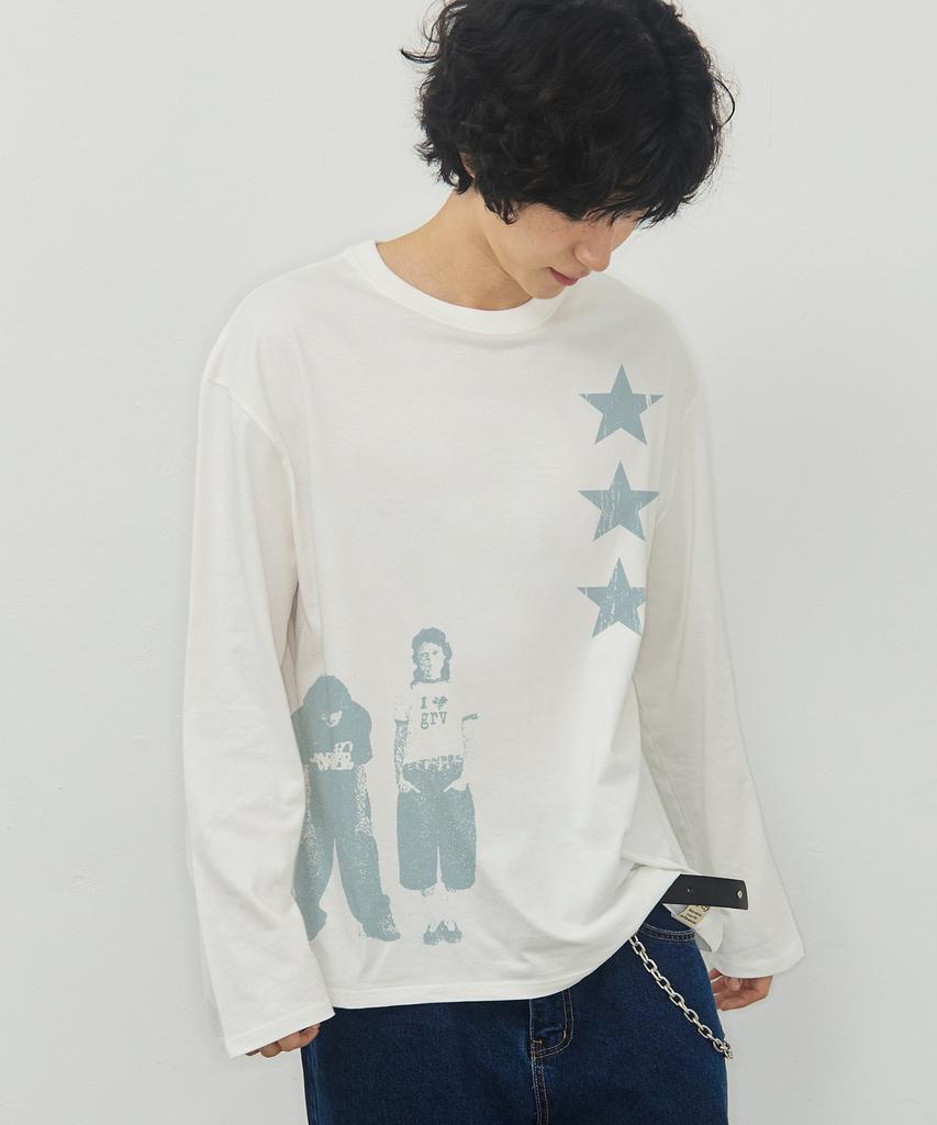 GRAVER [Unisex] Star 3 Long Sleeve T-Shirt_3Color