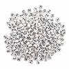 Black and White Letter Beads 0.7 X 0.3 Cm 40 G