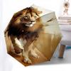 Lion,Wildlife Automatic Folding Umbrella Compact 8 rib Design,Unique Style,Suitable for Everyday Outdoor Use,Perfect Gift for Friends
