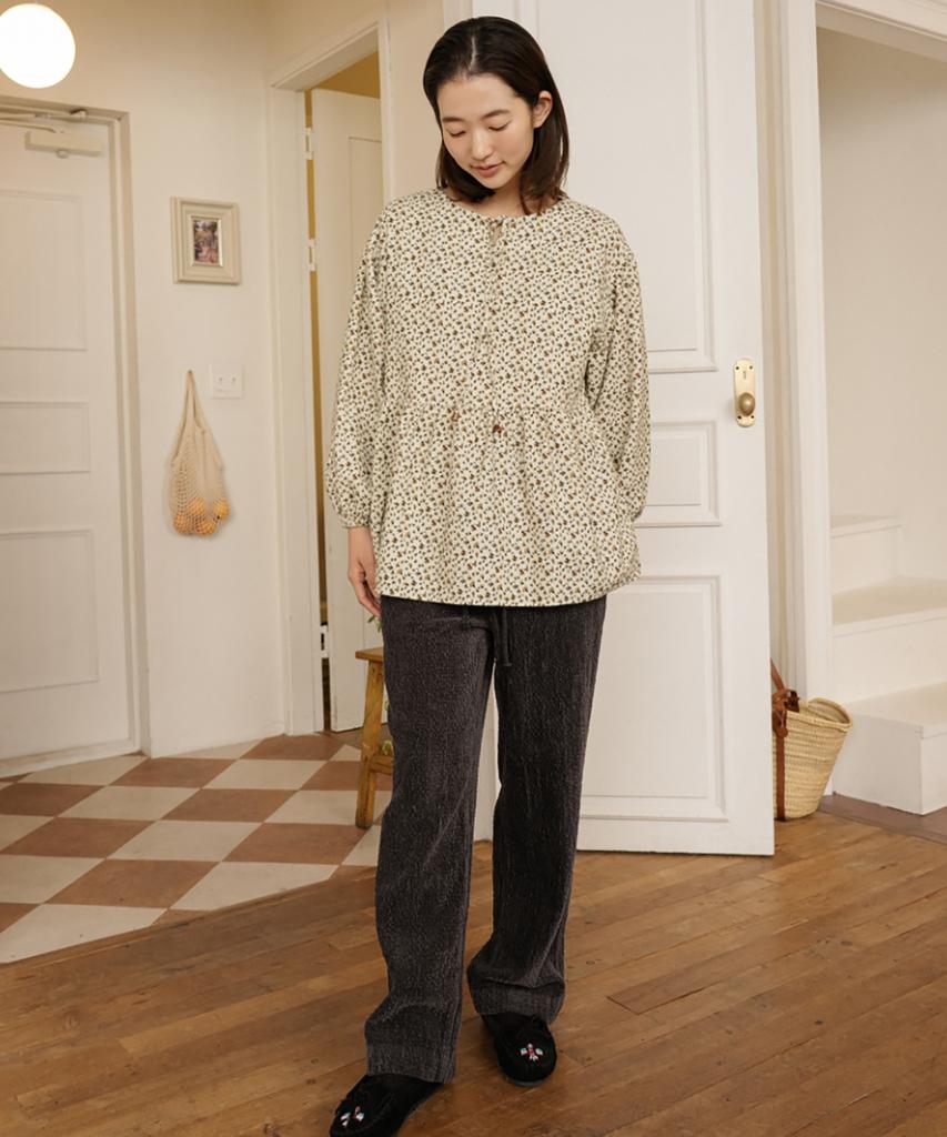 CHIQUITA Aurora Corduroy Pants Stone Charcoal