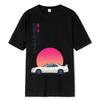 Initial T Shirt 100% Cotton T-shirt Men Summer Short Sleeve Tops Japan Printing Clothes Racing Car Tshirt Male Tees-shirt 80268