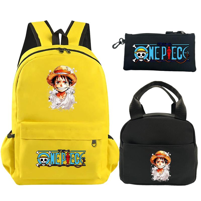 3 шт./компл. рюкзак, цельный рюкзак с принтом в стиле аниме, сумка для обеда, пенал для подростков, детский школьный рюкзак для девочек и мальчиков