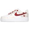 Nike Air Force 1 Blazing Flame And Cloud Striding Abrasion Resistant Low top Skateboard Shoes Unisex Beige Red CW2288-111(Team342-)