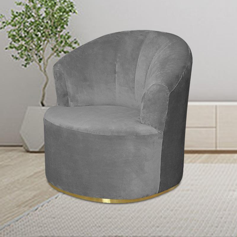 Универсальный чехол для акцентного кресла, велюровый, для поворотного кресла-бочки, для гостиной, офиса, современный, простой, поворотный, кресло-ведро с подлокотниками, чехол