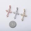 European and American Retro Zircon Cross Pendant Necklace