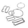 Sewing Technology Of 100 Silver Metal Bra Shoulder Belt Adjuster Slider / Hook / O-Ring Underwear