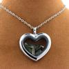 Stones and Minerals. Raw Green Tourmaline Necklace. Heart Model.