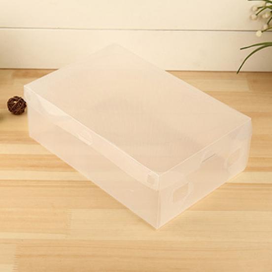 10 X Прозрачный пластиковый ящик для хранения обуви Прозрачный Штабелируемый Складной Аккуратный Органайзер KTY