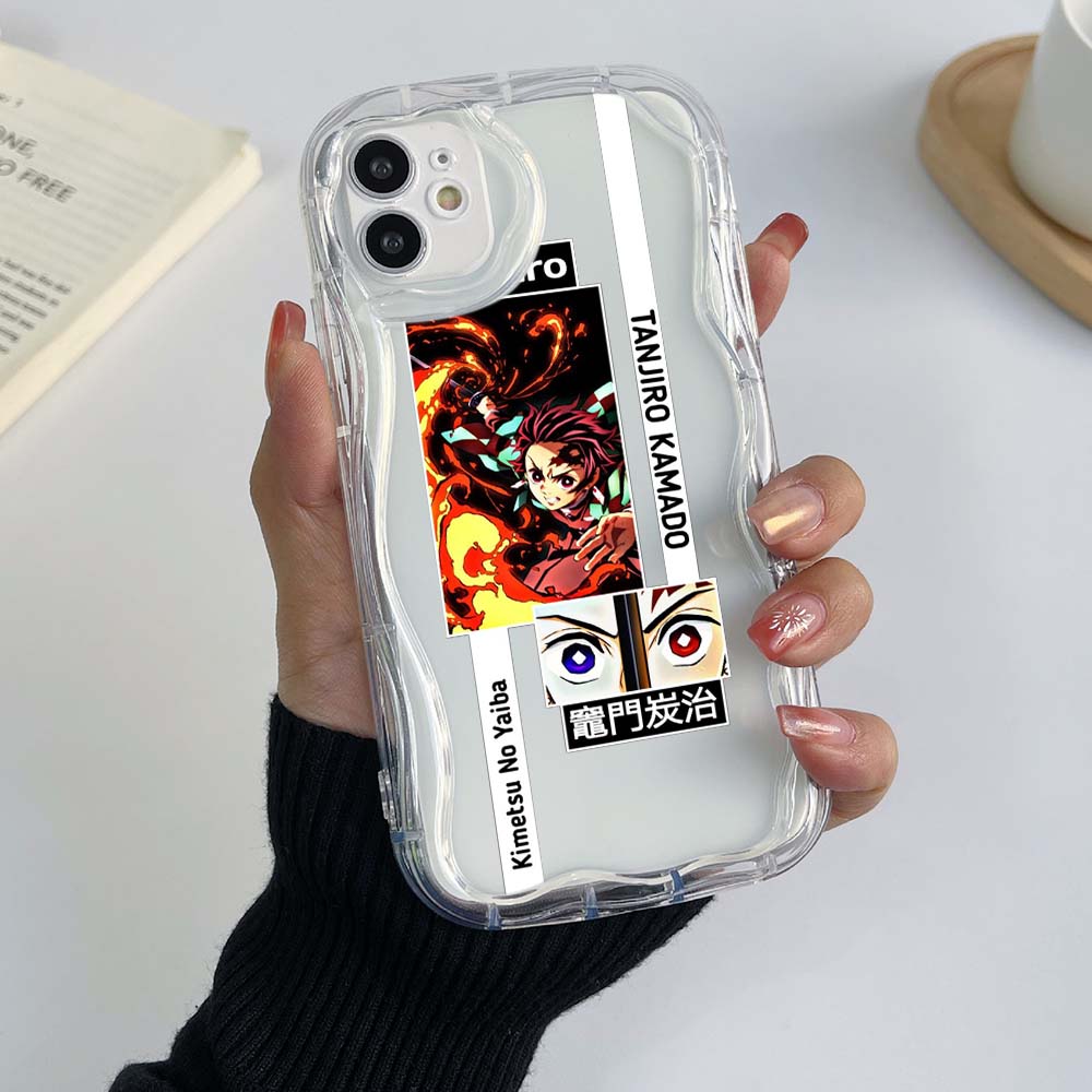 Samsung Galaxy A25 for iPhone 15 Xiaomi Poco X6 Redmi Note 12 Huawei Honor 90 Phone Cases NY2 Anime Demon Slayer Exclusive Cream Pattern Soft Case