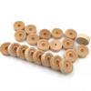 30pcs 3x1.2cm Craft Wheels 3.5mm Hole Treaded Wheels Mini Wood Wheels Wooden Tools  Wood Carfts