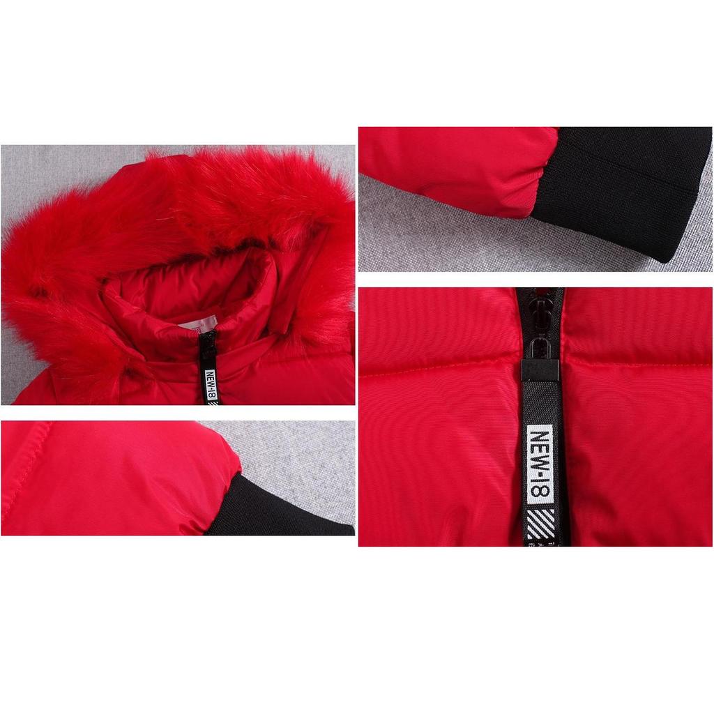 Женское осенне-зимнее хлопковое пальто, новое короткое хлопковое пальто, тонкое утолщенное пальто с большим меховым воротником, маленькое мужское хлопковое пальто