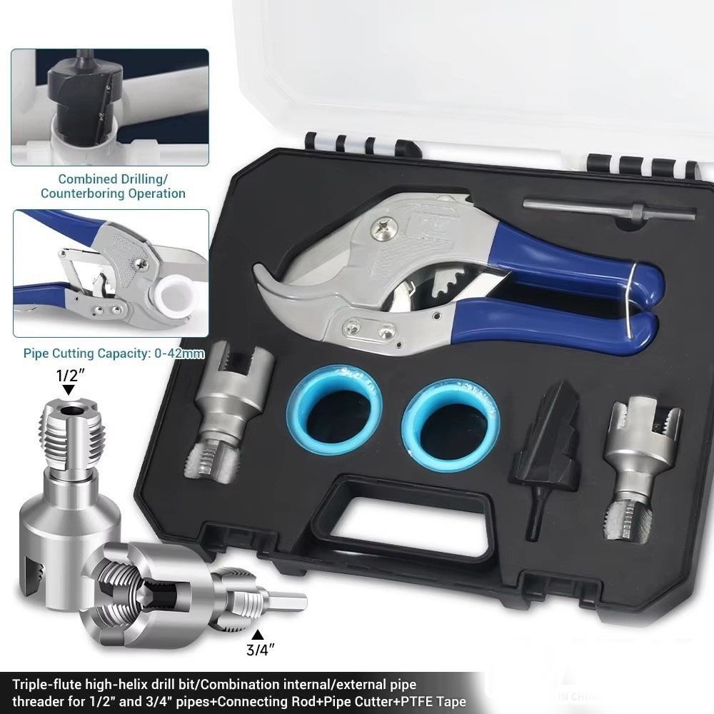 7pcs/set Internal External Taps Plumbing PPR Pipe Kit Pipe Tappings Tool  Plumbing Applications