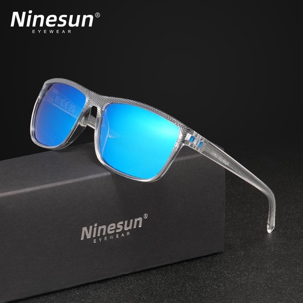 NINESUN New Fashion Men/Women Sunglasses Rainbow Mirror Lens Polarized UV400 Glasses Large Frame High Quality Driving Eyewear