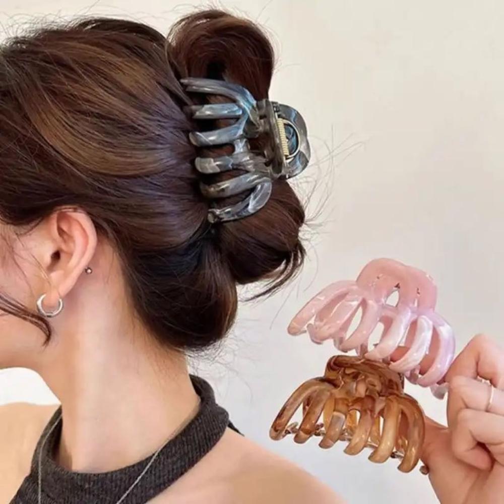 Головной убор Ацетат Волосы Краб Винтаж Тыква Акулий Коготь Изысканный Полый Геометрический Волосы Коготь Девушки