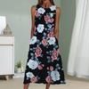 Летнее модное сексуальное платье без рукавов, мягкое повседневное платье с 3D-цветочным принтом, платье без рукавов на бретельках