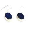 [P7131] - Silver 'Heaven' Lapis Lazuli Earrings - 15x11 Mm