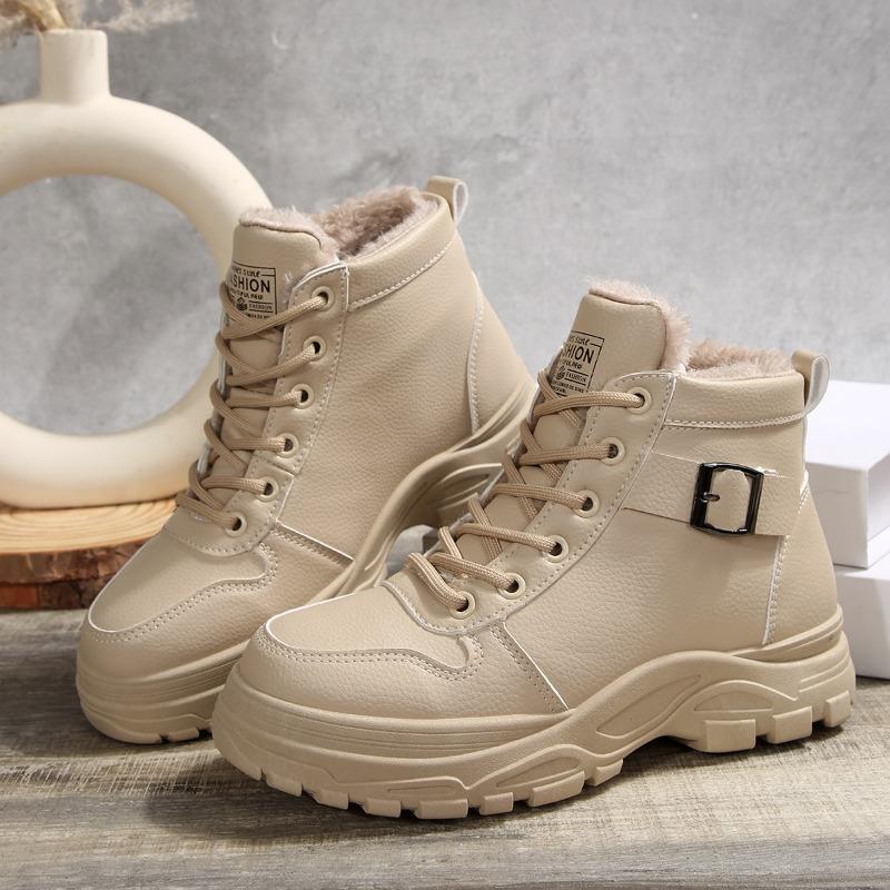 Padded Thickened Cotton Boots Female Fashion Winter Explosion Models Cold Protection Warm Thick Bottom Trend Snow Boots Female