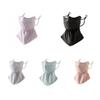 Hanging Ear Ice Silk Mask Solid Color Neck Sunshade Face Shield Ice Silk Face Mask  Summer