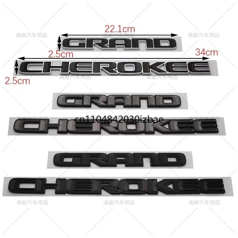 3D ABS Хром Черный Логотип Grand Cherokee Буквы Шильдик Значок на Дверь Автомобиля Наклейка Для Jeep Grand Cherokee Наклейка Аксессуары