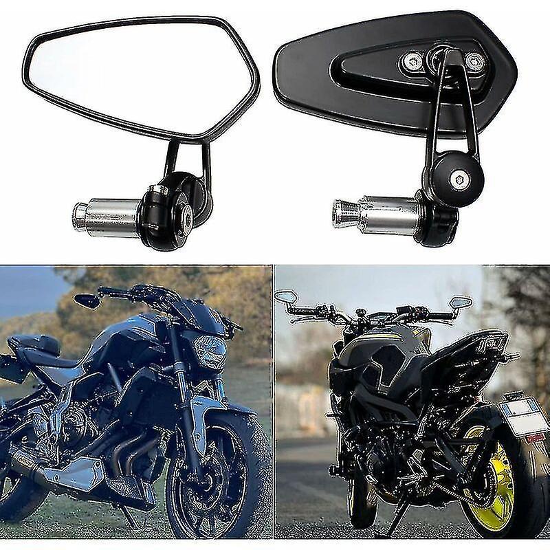 Motorcycle Handlebar Mirrors Motorbike Mirrors Compatible Xj6 Mt01 Mt03 Mt07 Mt09 (black) Yaying Shop-hao
