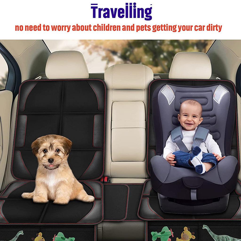 Car Seat Protector 600D Child Safety Seat Protective Mat Leather Seat Anti-Slip and Anti-Friction