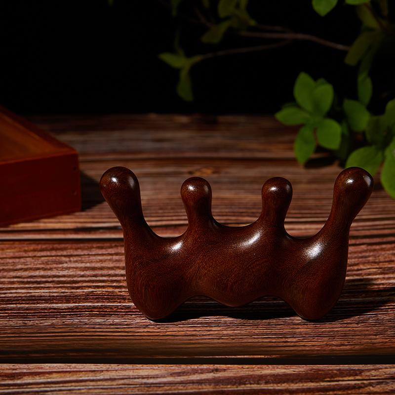 1 шт., массажная расческа для меридианов головы, сандаловое дерево, антистатическая расческа с пятью широкими зубьями